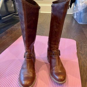 Timberland Tall Leather Boot Size 9.5W Brown Riding Model 8548R Savin Hill